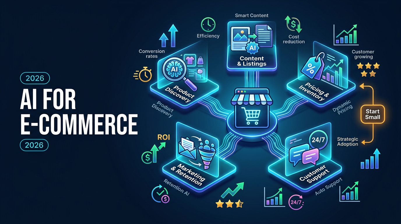AI assisting an online store across product, marketing, and operations