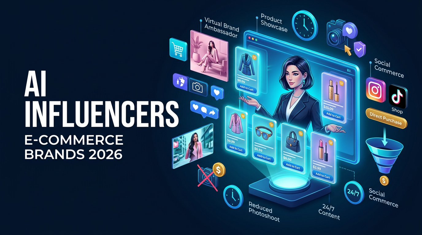 A virtual AI brand ambassador presenting products for an online store