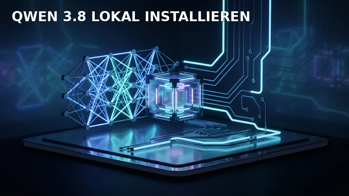 Qwen 3.8 Flash-Next AI model installation guide illustration